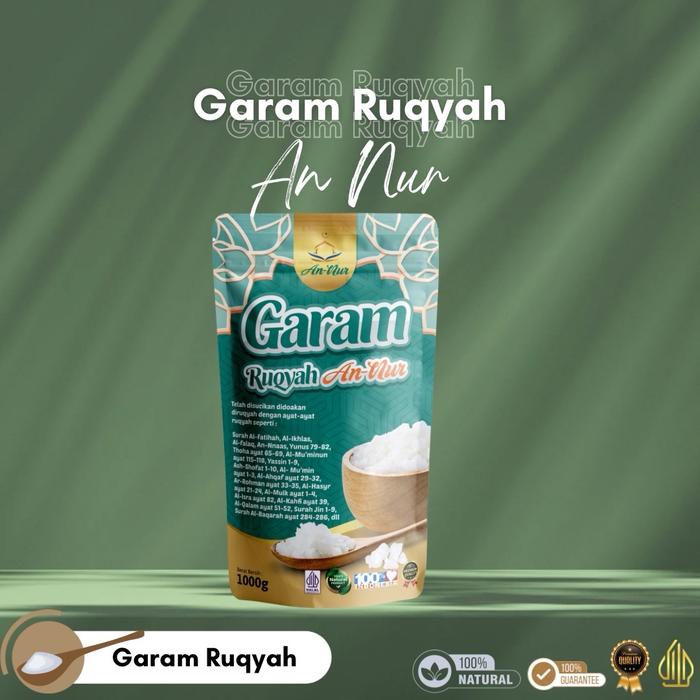

terbaru !!! garam ruqyah an nur 1000 gr perawatan mandi buang energi negatif salt ready