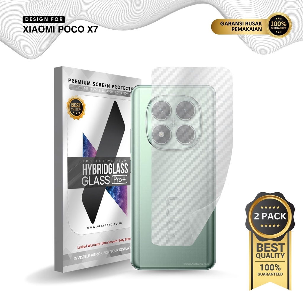 Fiber Guard For XIAOMI POCO X7 - Full Cover Hydrogel Belakang Anti Gores Premium Screen Protector Gl
