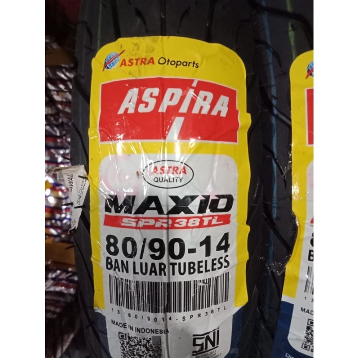 Ban Tubeless Astra Aspira Maxio Spr 38 Tl 80/90-14