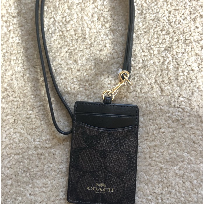 

NWT Coach Lanyard / Gantungan Nama Brown Black