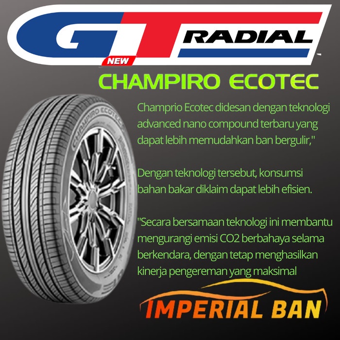 195/60 R16 - Gt Radial Ecotec Ban Mobil Brv