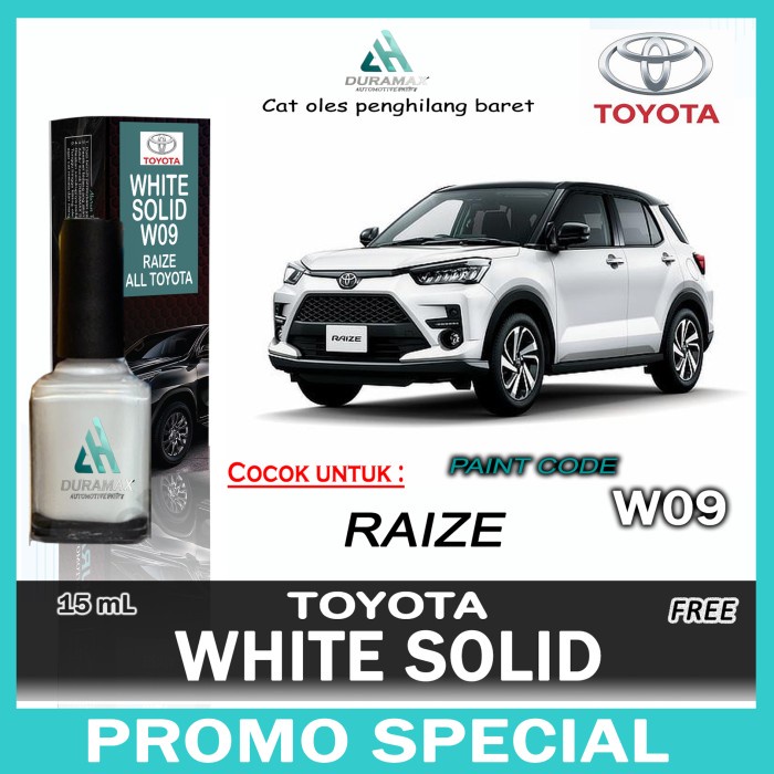 Cat Oles White Solid W09 Toyota Raize Putih- All Toyota
