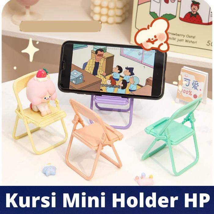 BIG SALE Aksesoris HP unik kursi mini Holder hp mini penahan stand dudukan handphone bentuk kursi