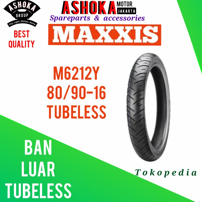 1742/ Ban Luar Maxxis 80 90 16 Tubeless Nouvo Skywave