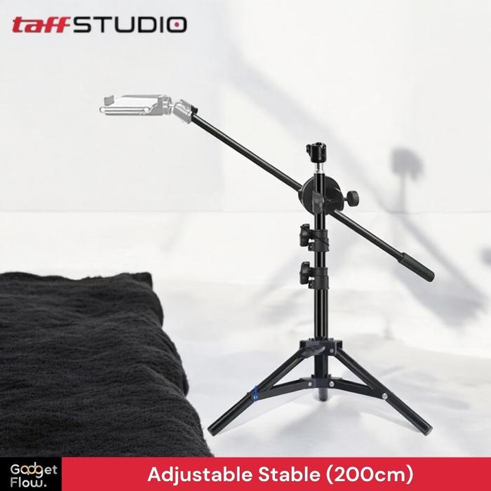 TERMURAH Tripod HP Horizontal Adjustable TaffSTUDIO 200cm dengan Holder Smartphone - Aksesoris