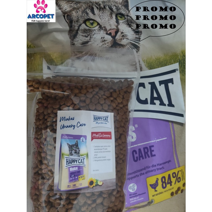 HAPPY CAT MINKAS URINARY CARE REPACK 1KG MAKANAN KUCING KODE 752