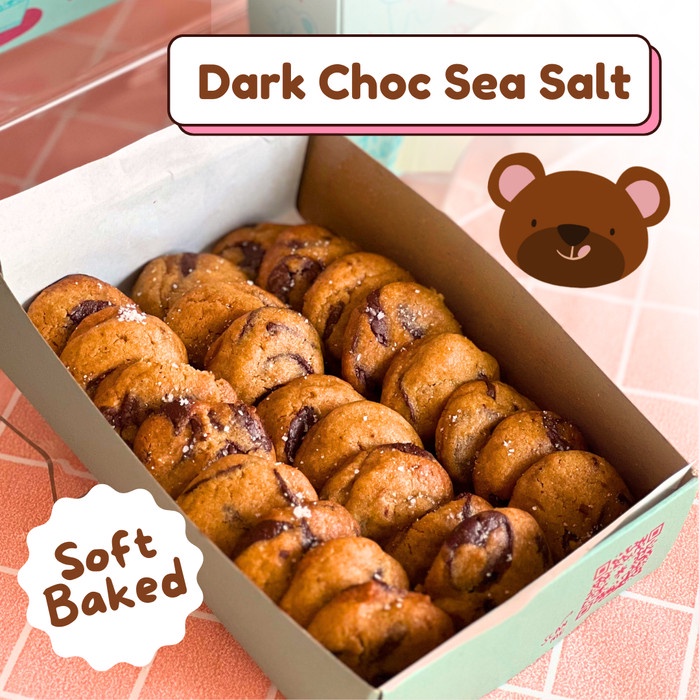 

DARK CHOCOLATE SEA SALT COOKIES SOFT BAKED COOKIES KODE 215