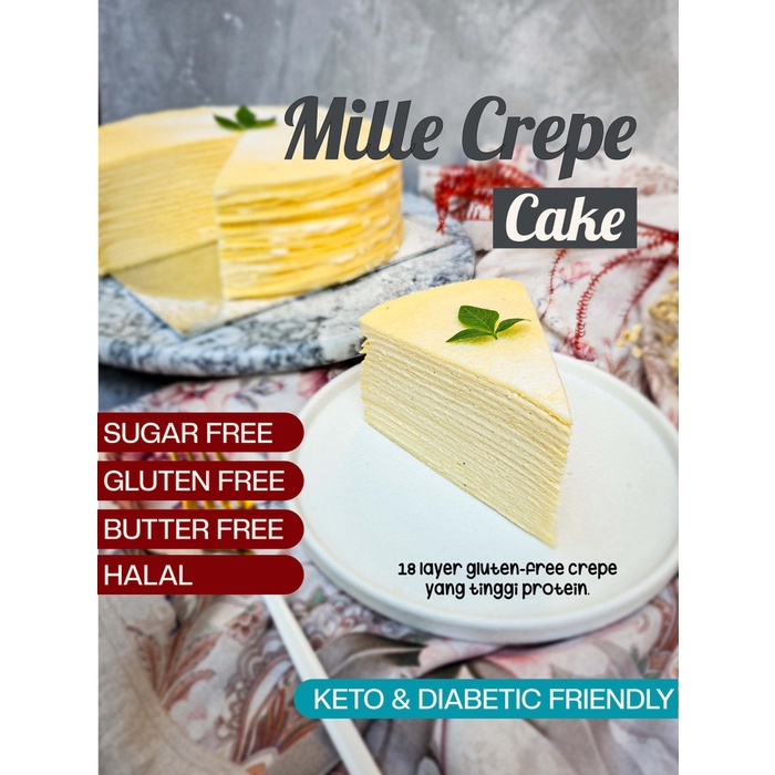 

KETO MILLE CREPE CAKE - SUGAR FREE, GLUTEN FREE, NO BUTTER, HALAL KODE 1428