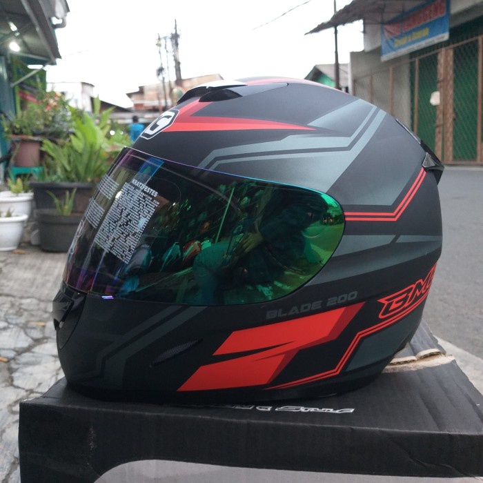 Helm Bmc Blade 2000 #9 Black Doff / Red (Rainbow) - Xl