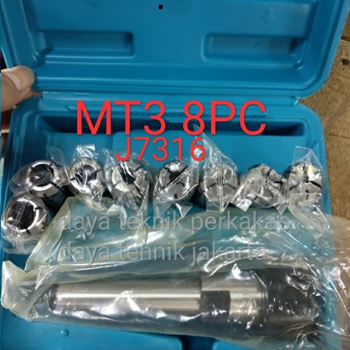 TERBARU collet set MT3 8 PC arebore MT3 8pc - mt3 collet milling 8pc promo