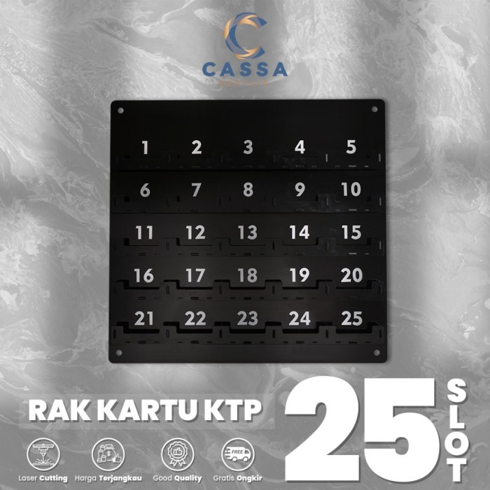 

Tempat Rak KTP Holder Penyimpanan Kartu security 25 Slot Kode 1288