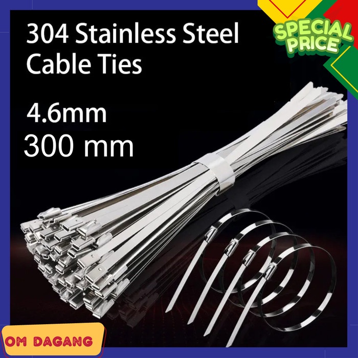 

CARV Cable Ties Stainless Steel Insulock Insulok Kabel 300mm Serbaguna Kode 483