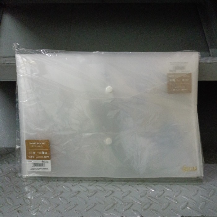 

TERBARU Map Bening Kancing Folio Smart Pocket Daiichi / 1 Pack Isi 12 Pcs PROMO!