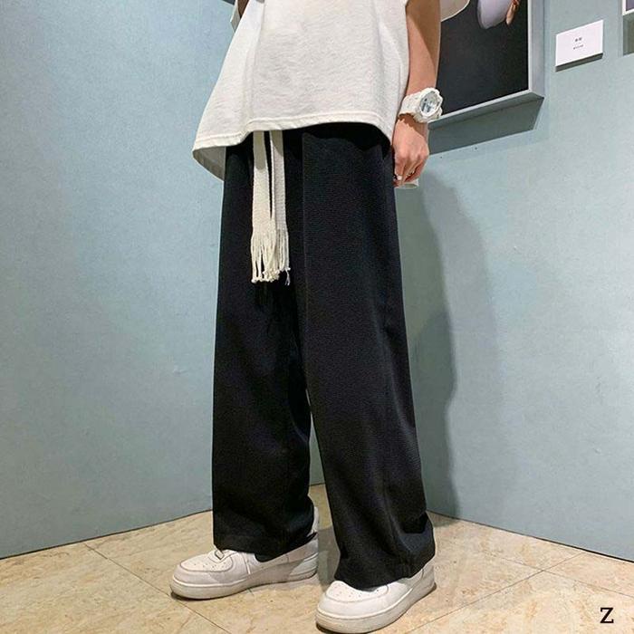 Celana Korea Kulot Pria Celana Oversize Pria Casual Wafel Bahan Pria Jogger Murah Promo Lurus Celana