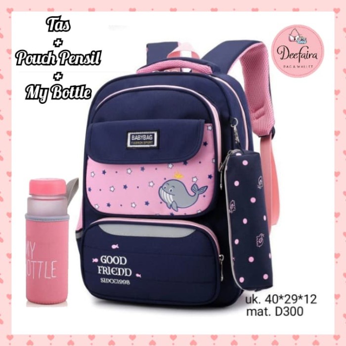 

KOMPLIT Tas Sekolah Anak Perempuan Set My Bottle dan Tempat Pensil
