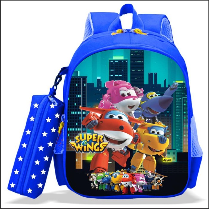 

OBRAL Tas Ransel Sekolah Anak Laki-Laki TK dan SD Karakter SUPERWINGS Kualitas PREMIUM Bisa COD dan