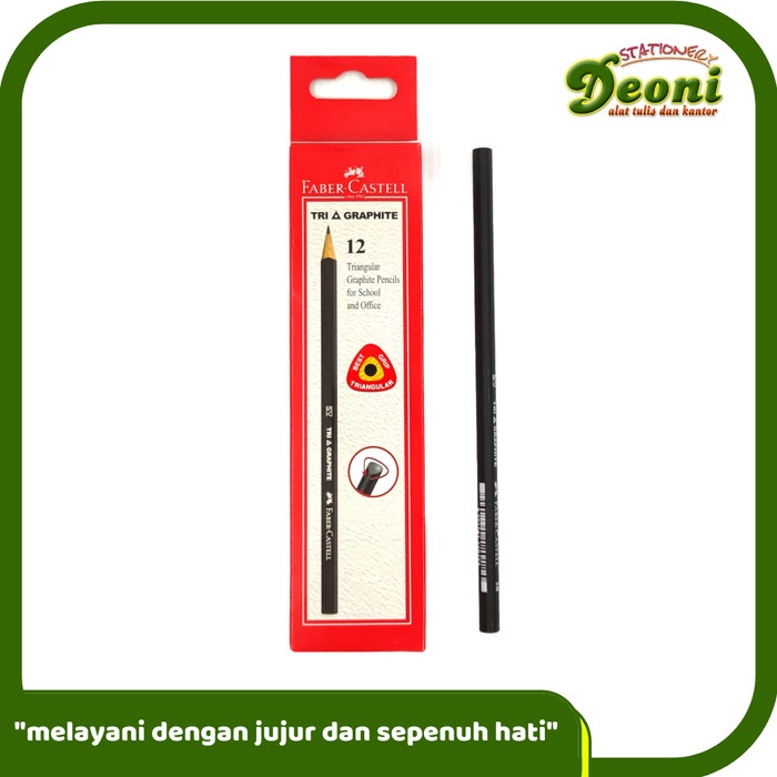 

PROMO FABER-CASTELL Tri Graphite Pencil For School and Office Pensil 12pcs