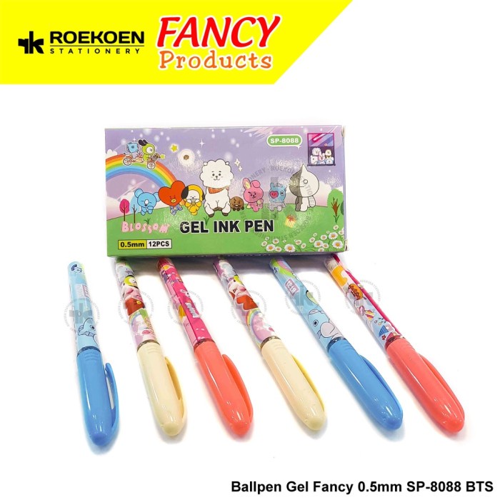 

TERLENGKAP Ballpen Gel Fancy 0.5mm SP-8088 BTS - Ballpoint Anak Sekolah