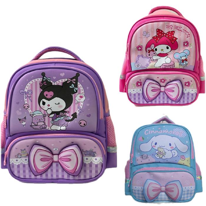 

BERMUTU GRATIS TEMPAT PENSIL - Tas Ransel Sekolah Anak TK Timbul Import Cinamon Roll Sanrio Fashion