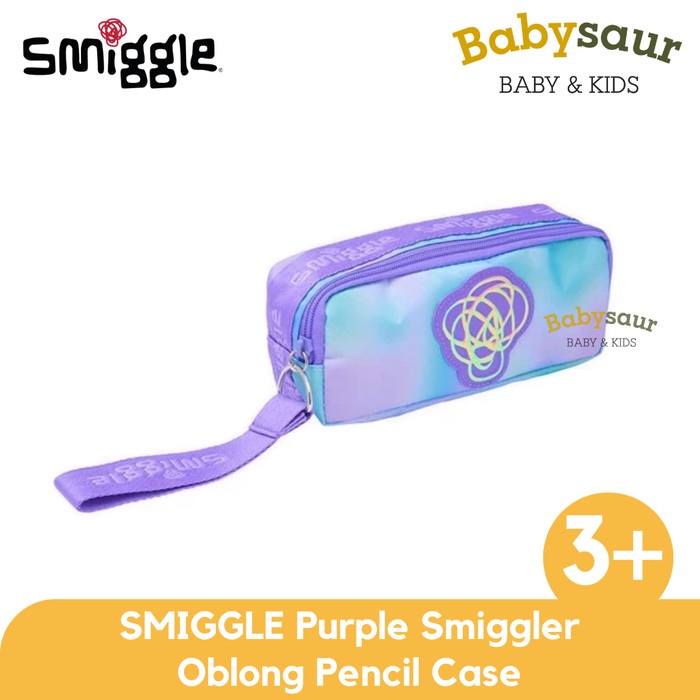 

TERBATAS SMIGGLE 100% Original Purple Smiggler Oblong Pencil Case Peralatan Sekolah Tempat Pensil