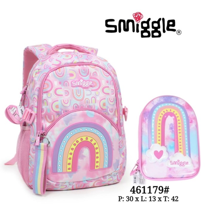 

TERMURAH Smiggle Tas Ransel Anak Backpack Sekolah Tempat Pensil Smggle Rainbow