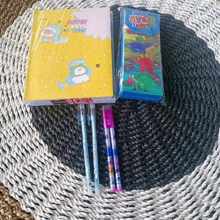 

KOMPLIT PAKET SEKOLAH ANAK COWOK isi 15 pcs Pensil Pulpen