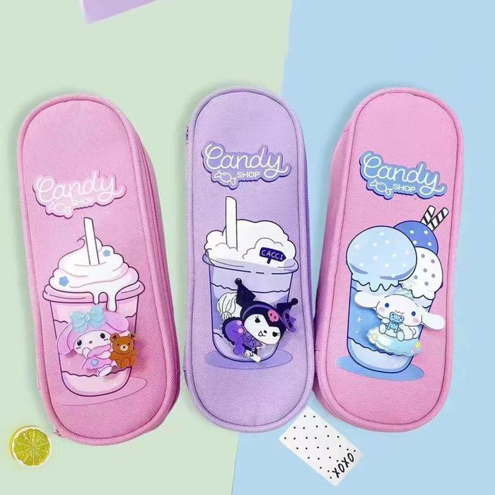 

PROMO SPECIAL KOTAK PENSIL KAIN SANRIO + PIN LUCU TEMPAT PENSIL LUCU KUROMI PENSIL CASE CINAMORROL