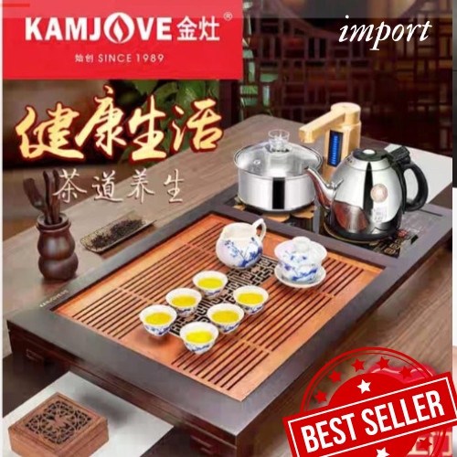 TERBARU Meja Chinese Tea TeaSet Kamjove Papan Tray Pot Teko Teh China Set