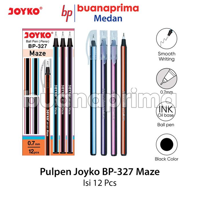 

TERLARIS! PULPEN MAZE JOYKO BP-327 0.7 mm isi 12 pcs Joyko Ball Pen Pena