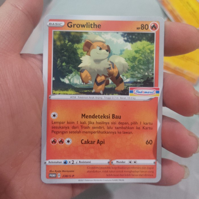 (BRI) Growlithe promo indomaret TCG pokemon