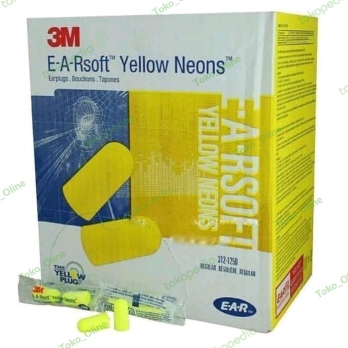 Penutup Telinga Earplug Yellow Neons / Ear Plug 3M Original 1 Box