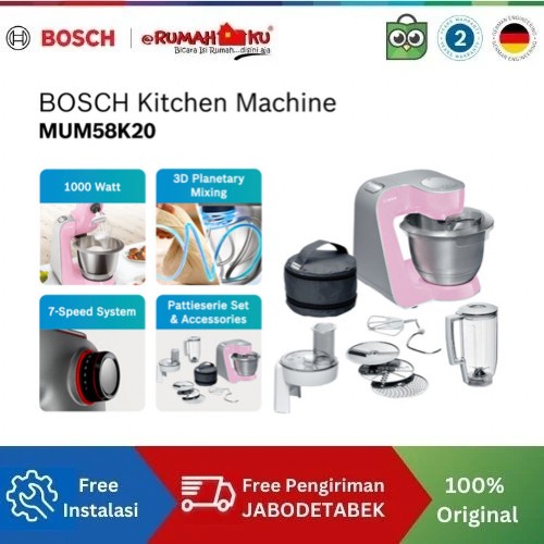 Mixer Dapur Bosch MUM58K20 - Pengaduk Adonan yang Praktis dan Kuat