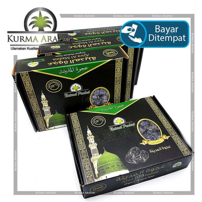 

Kurma Ajwa Asli 1kg / Kurma Nabi Original Natural Produk Hitam Food Snack Cemilan