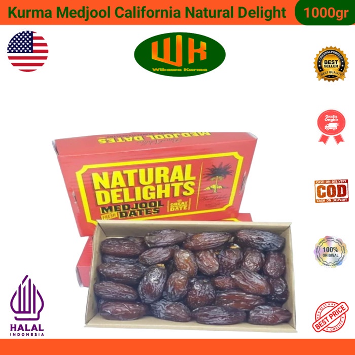 

Kurma Medjool California Natural Delights 1 Kg Premium