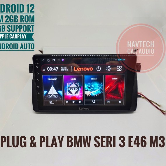 Head Unit Android 9 Inch Bmw Seri 3 E46 M3 / Jead Unit Android Bmw E46