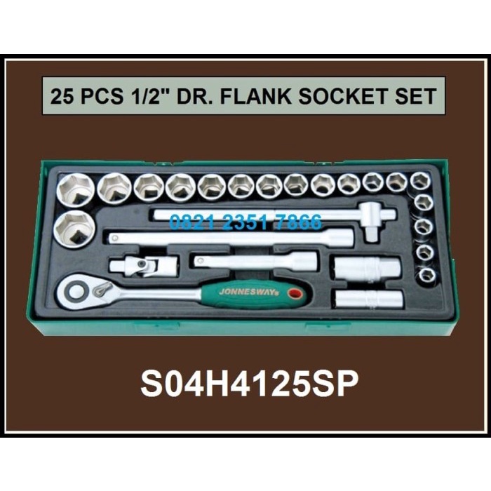 Jonnesway 25 Pcs Socket Set 1/2"Dr ( S04H4125Sp )