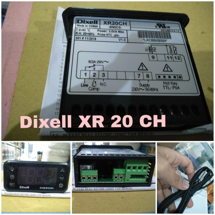 Digital Thermostat Dixell Xr20Ch 230V + Probe Ntc Dixell