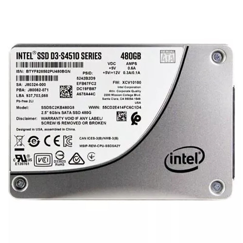 ARTA Intel SSD D3-S4510 Series SATA3 Solid State Drive SSDSC2KB480G801 480GB 2.5"