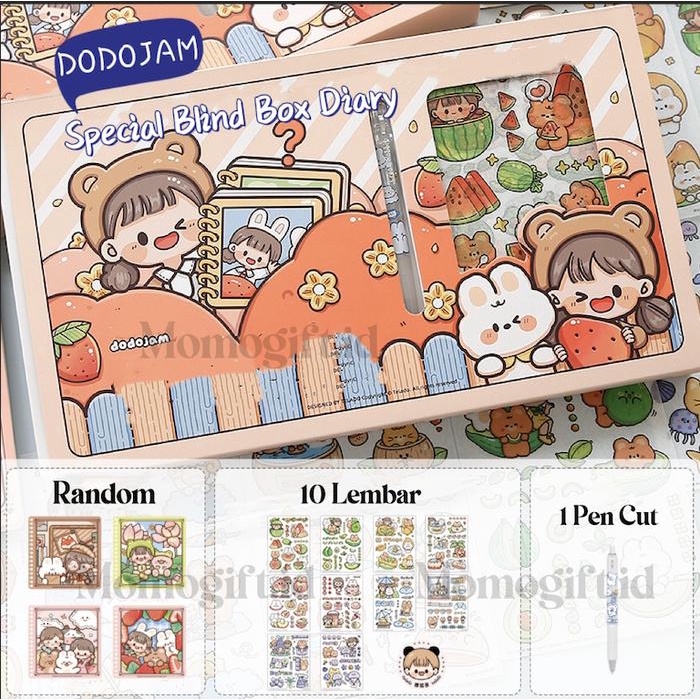 

Buku Diary Set Blind Box Jurnaling Notebook Tld61 Alat Stiker Stiker Stationery Paper