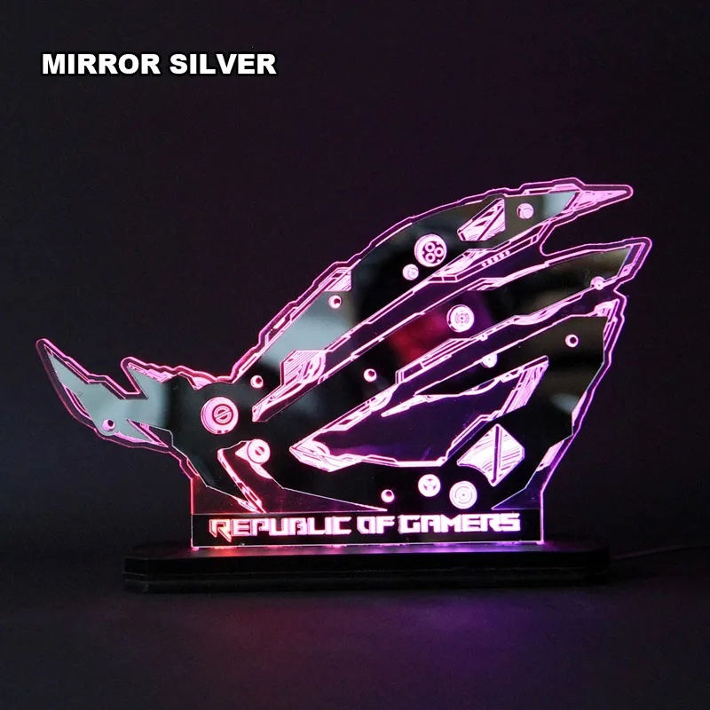 ARTA DIY Desktop Computer Case ROG Figure Republic of Gamers Luminous Gamers Cabinet Ornaments MOD P