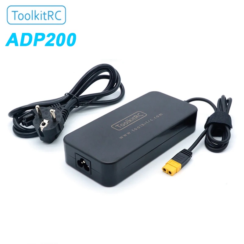 CAGA ToolkitRC ADP200 200W 19.5V 10.3A Charging Pwer Supply XT60 Interface Power Adapter Compatible 