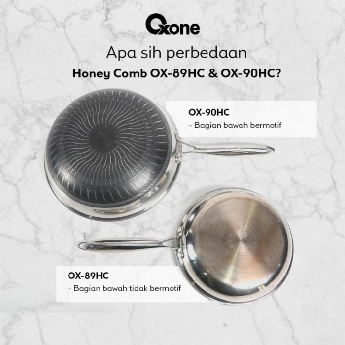 NE OX-89HC WAJAN WOK HONEY COMB 24 CM STAINLESS STEEL SUS304 OX89HC