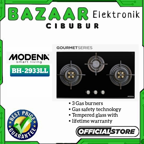 MODENA KOMPOR TANAM 3 TUNGKU BH 2933 LL BH2933LL 90CM