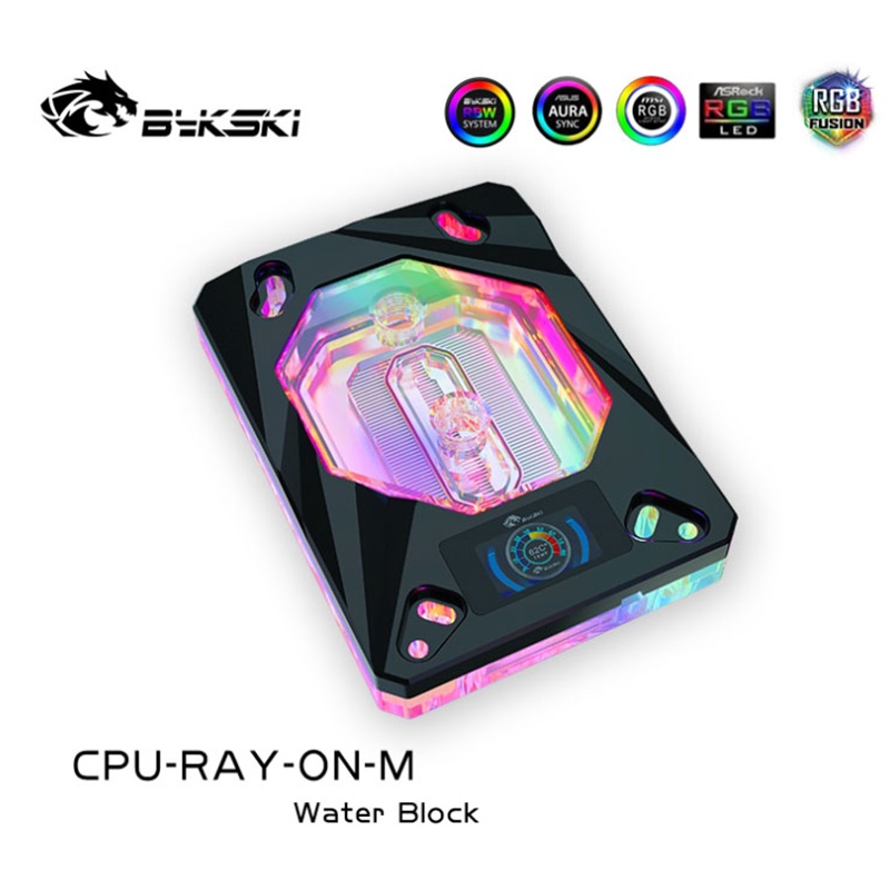 QCOOL CPU Water Block use for ryzen 5 3600x/ Ryzen ThreaRipper/AM3/AM4/FM2/ AMD CPU  RGB/A-RGB LED L