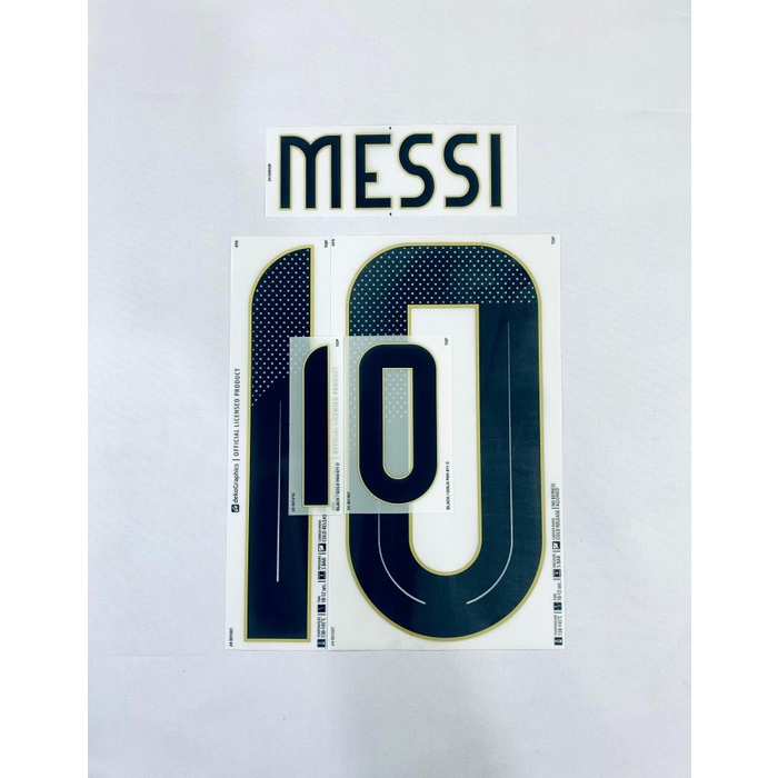Nameset Argentina 2024 Home = Messi (10). Original Nameset For Jersey.