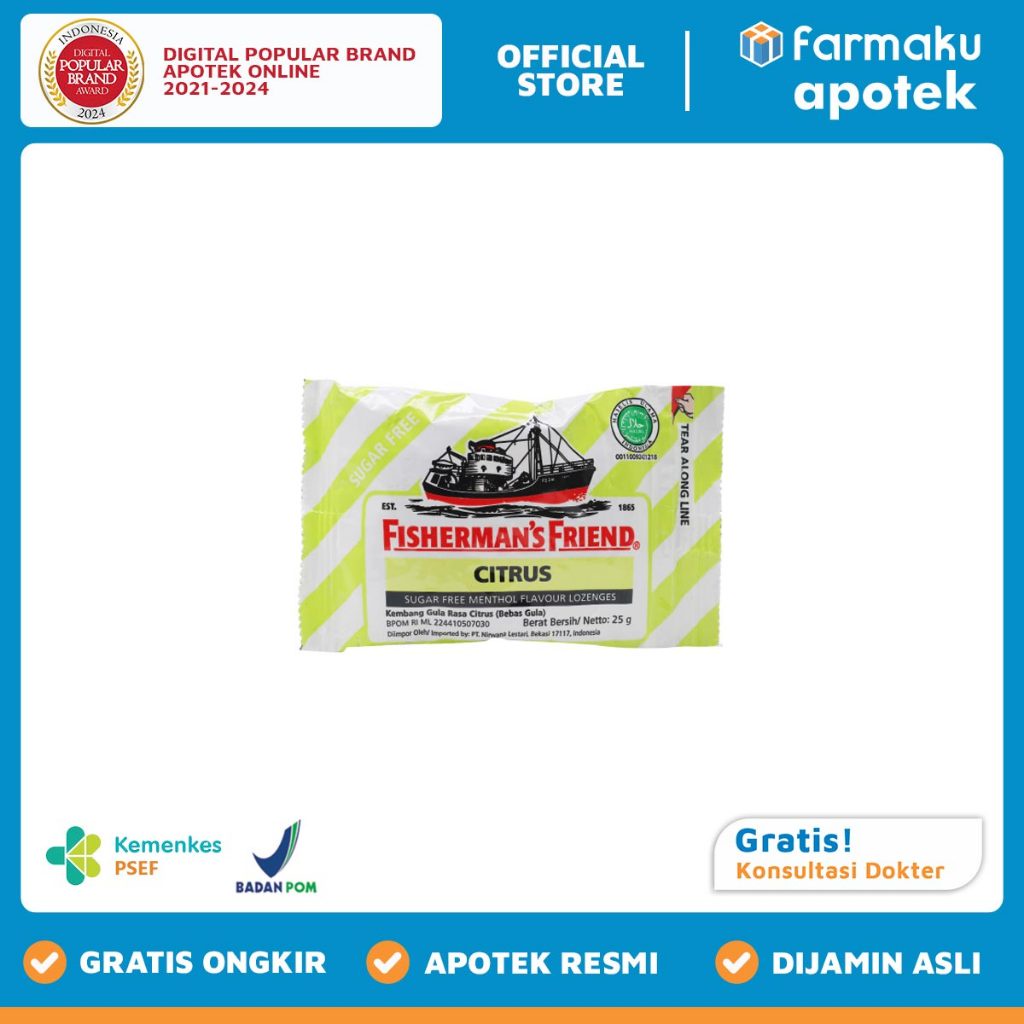 

Fishermans Friend Sugar Free Citrus Lozenges 25 gr - BHL