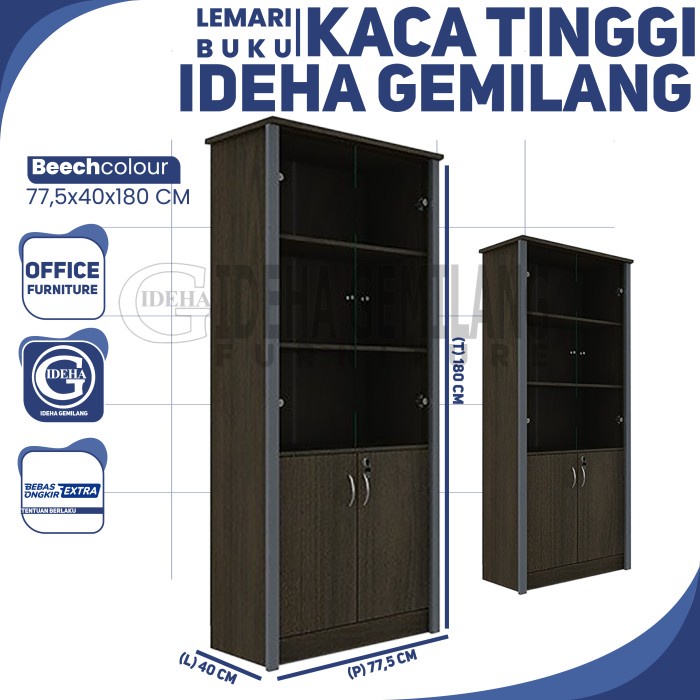 

Lemari Buku Kaca Tinggi