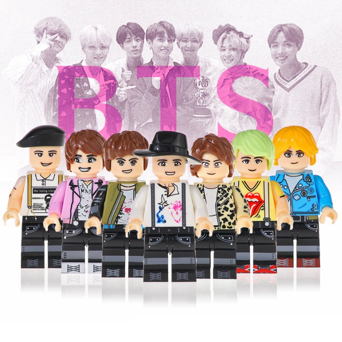 K-Pop BTS V Jungkook Jimin Suga Jin RM J-Hope Boys Action Figure Mini