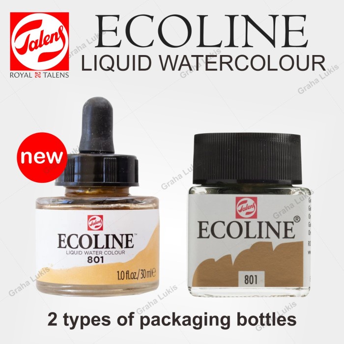 

Sale Royal Talens Ecoline Liquid Watercolour - Gold 801 30Ml