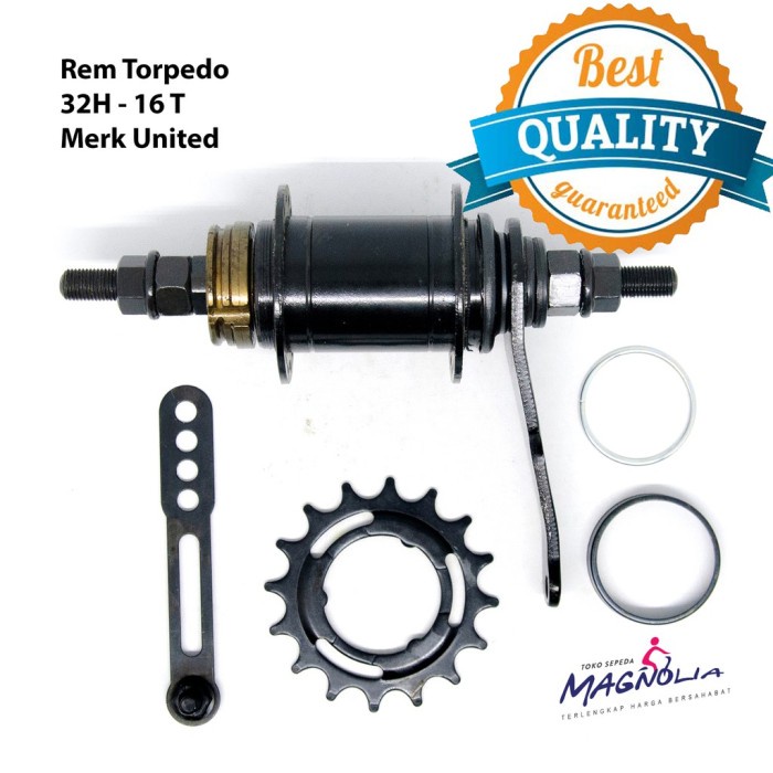Terlaris Rem Torpedo Hub Sepeda Fixie BMX 32H Gir 16T United SALE